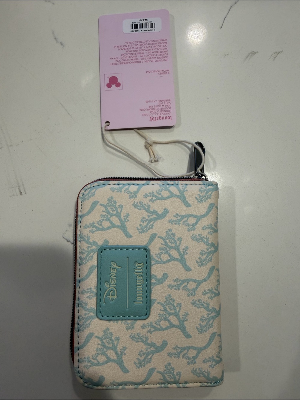 Loungefly Teal Blue Snow White Zip Wallet - Picture 2 of 5